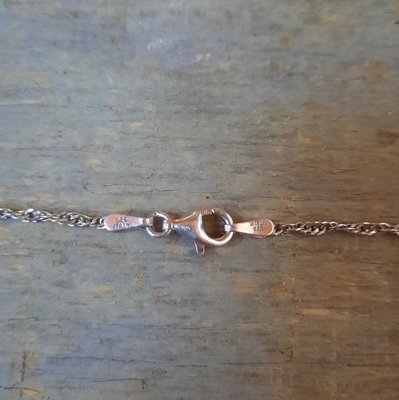 Vintage Sterling Silver Modernist Geometric Necklace - Picture 12 of 13